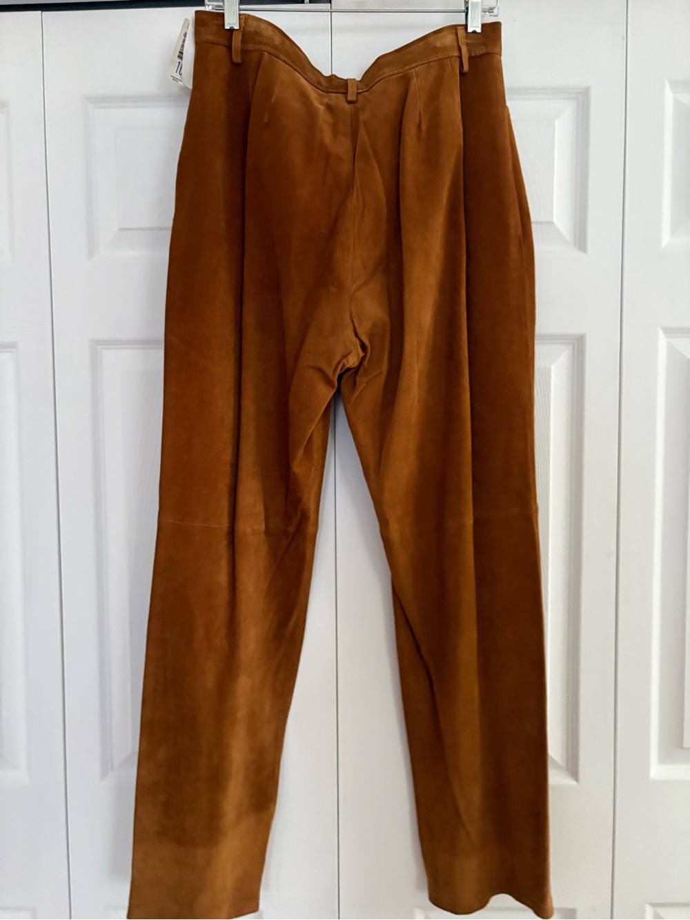 Women Suede Brown Pants - Picture 2 of 5